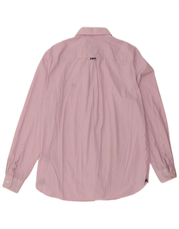 Camisa masculina clássica de ajuste da Crew Clothing algodão manchado rosa médio