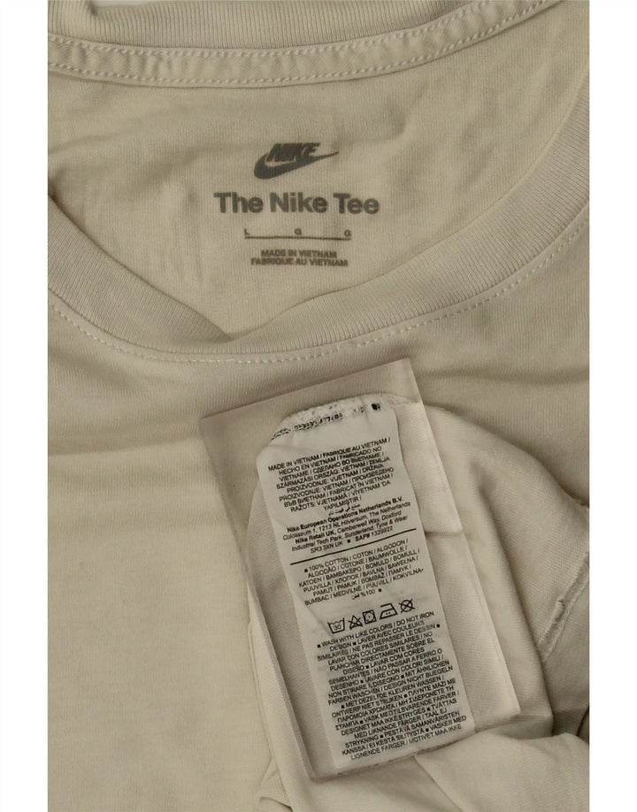 Camiseta masculina NIKE Top grande de algodão branco