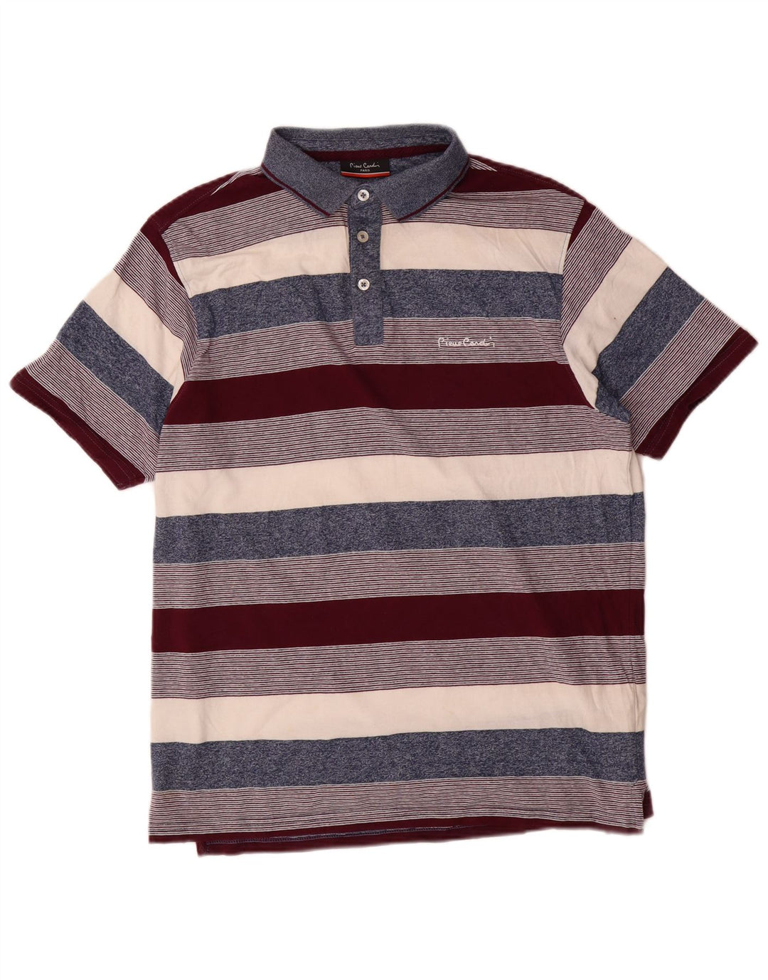 Camisa polo masculina Pierre Cardin Regular Fit média listrada multicolorida