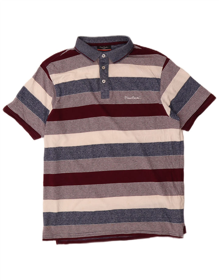 Camisa polo masculina Pierre Cardin Regular Fit média listrada multicolorida