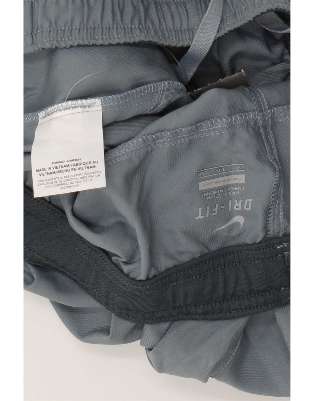 Shorts esportivos masculinos Nike Dri Fit 2XL cinza poliéster