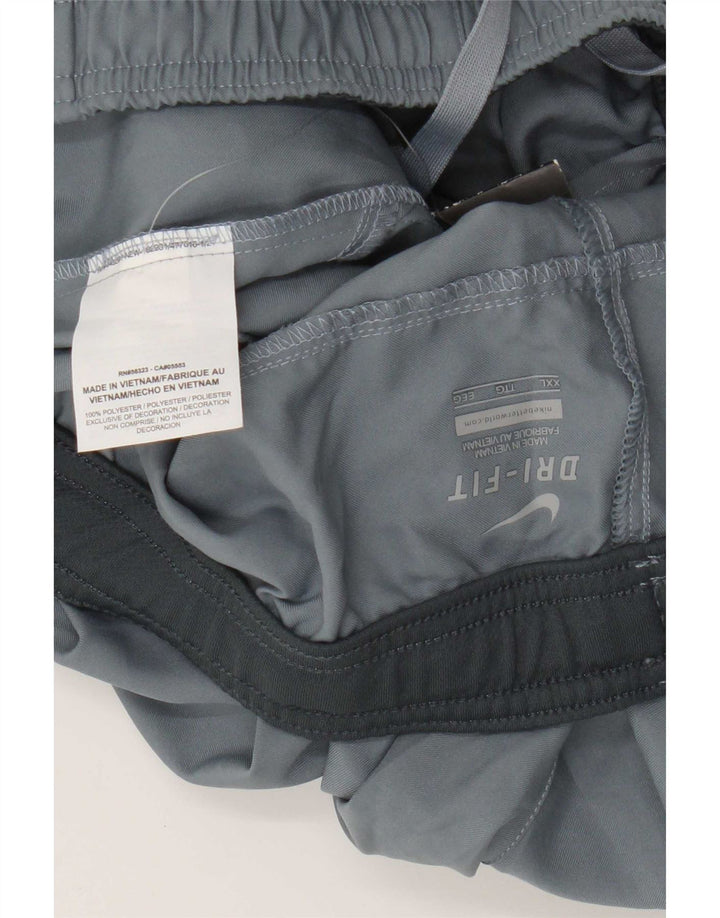 Shorts esportivos masculinos Nike Dri Fit 2XL cinza poliéster