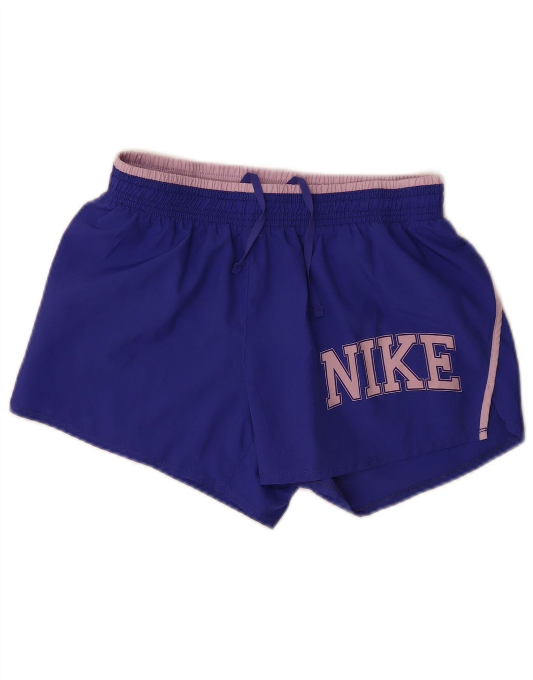 Shorts esportivos gráficos femininos NIKE Dri Fit UK 10 pequeno azul poliéster