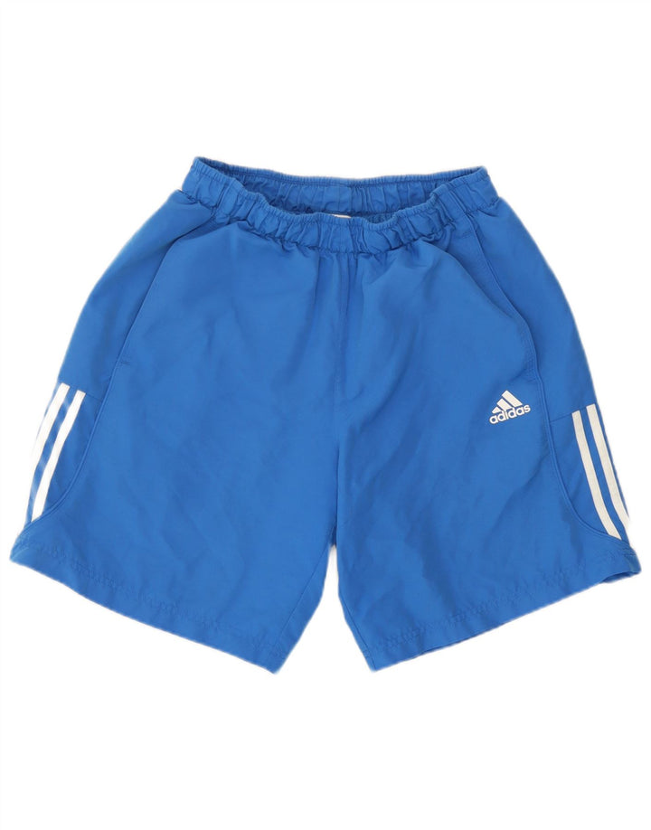 Shorts esportivos masculinos Adidas médio azul poliéster