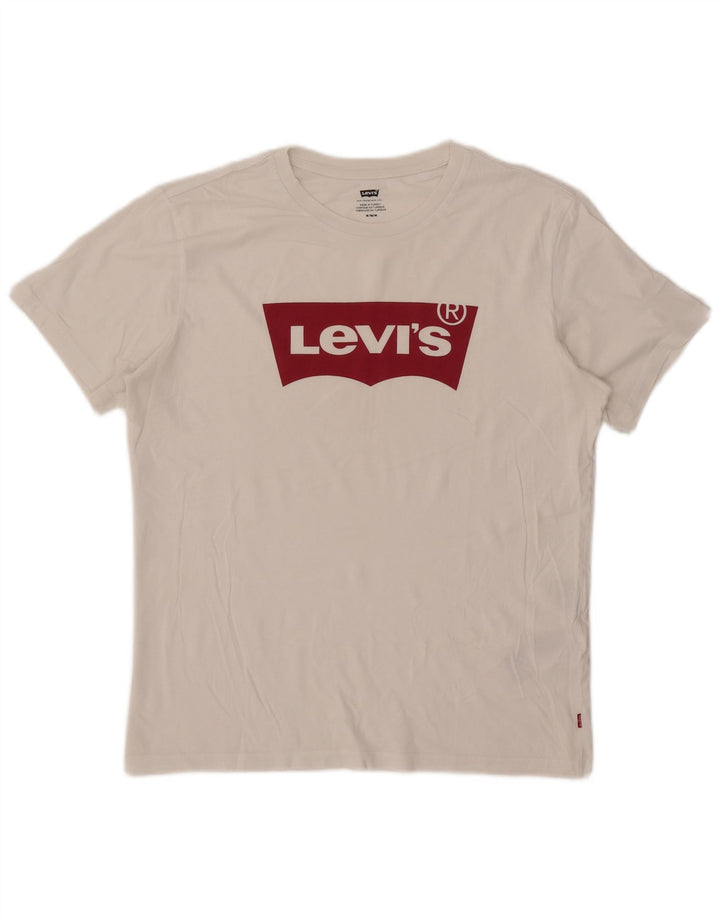 Camiseta gráfica masculina Levi's Top médio algodão branco