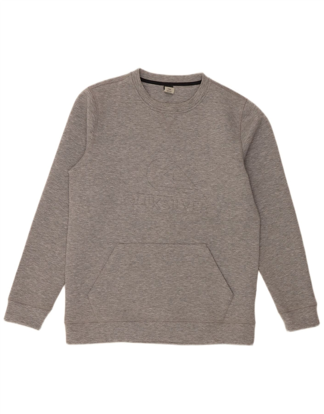 Suéter gráfico masculino Quiksilver grande poliéster cinza