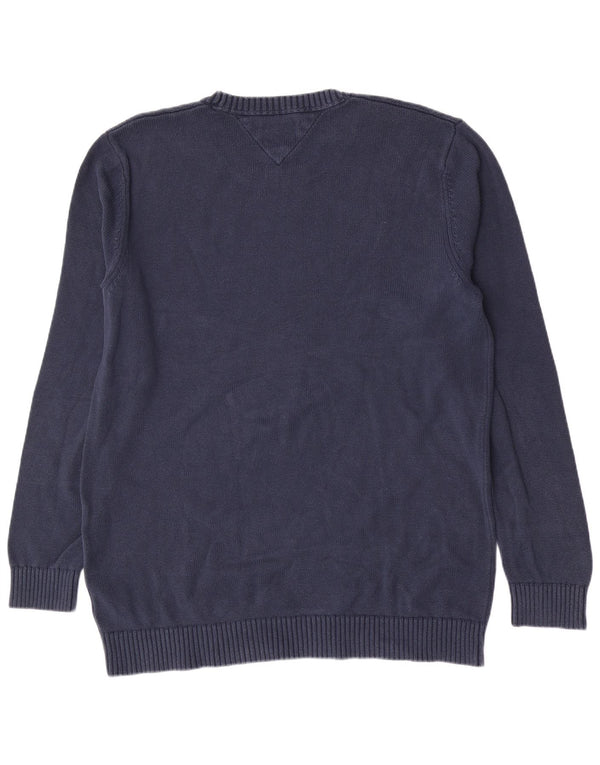 Suéter masculino Tommy Hilfiger com gola redonda 2XL azul marinho clássico