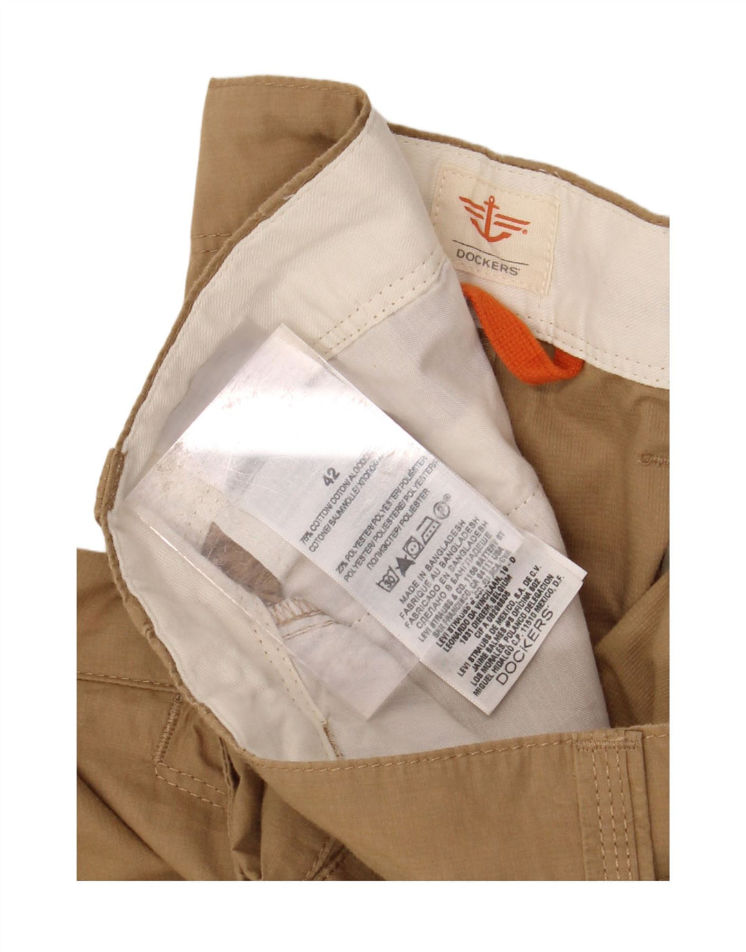 Shorts cargo masculino DOCKERS W42 2XL algodão bege