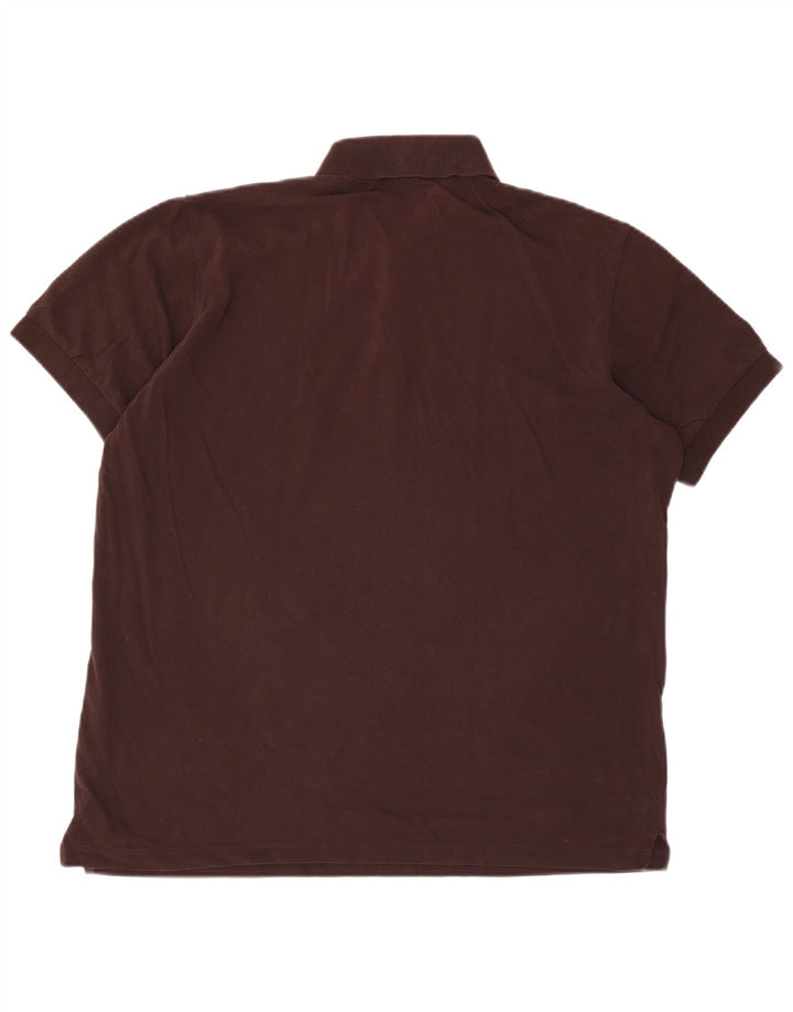Camisa polo masculina Hugo Boss grande algodão marrom