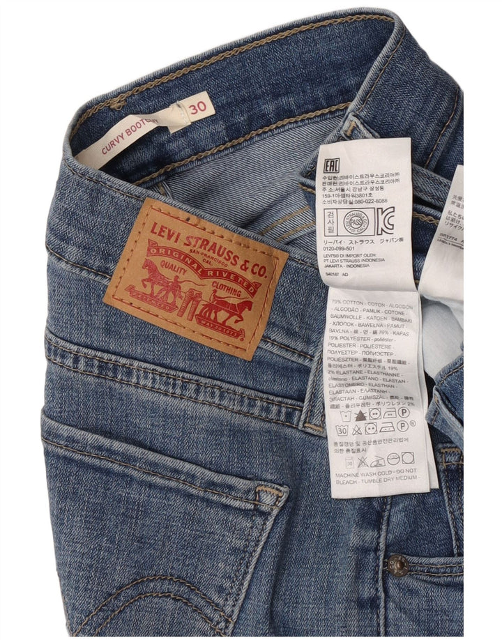 Calça jeans feminina Levi's Curvy Bootcut W30 L30 azul algodão