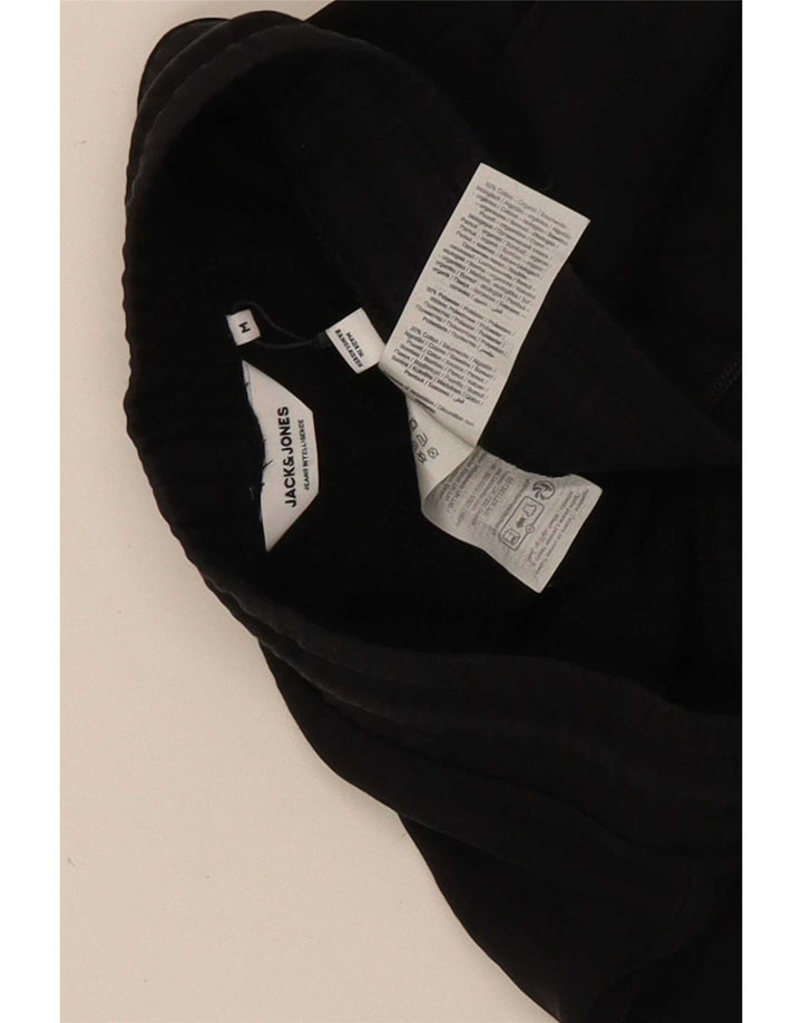 Calça de treino masculina Jack & Jones com estampa gráfica de algodão preto médio