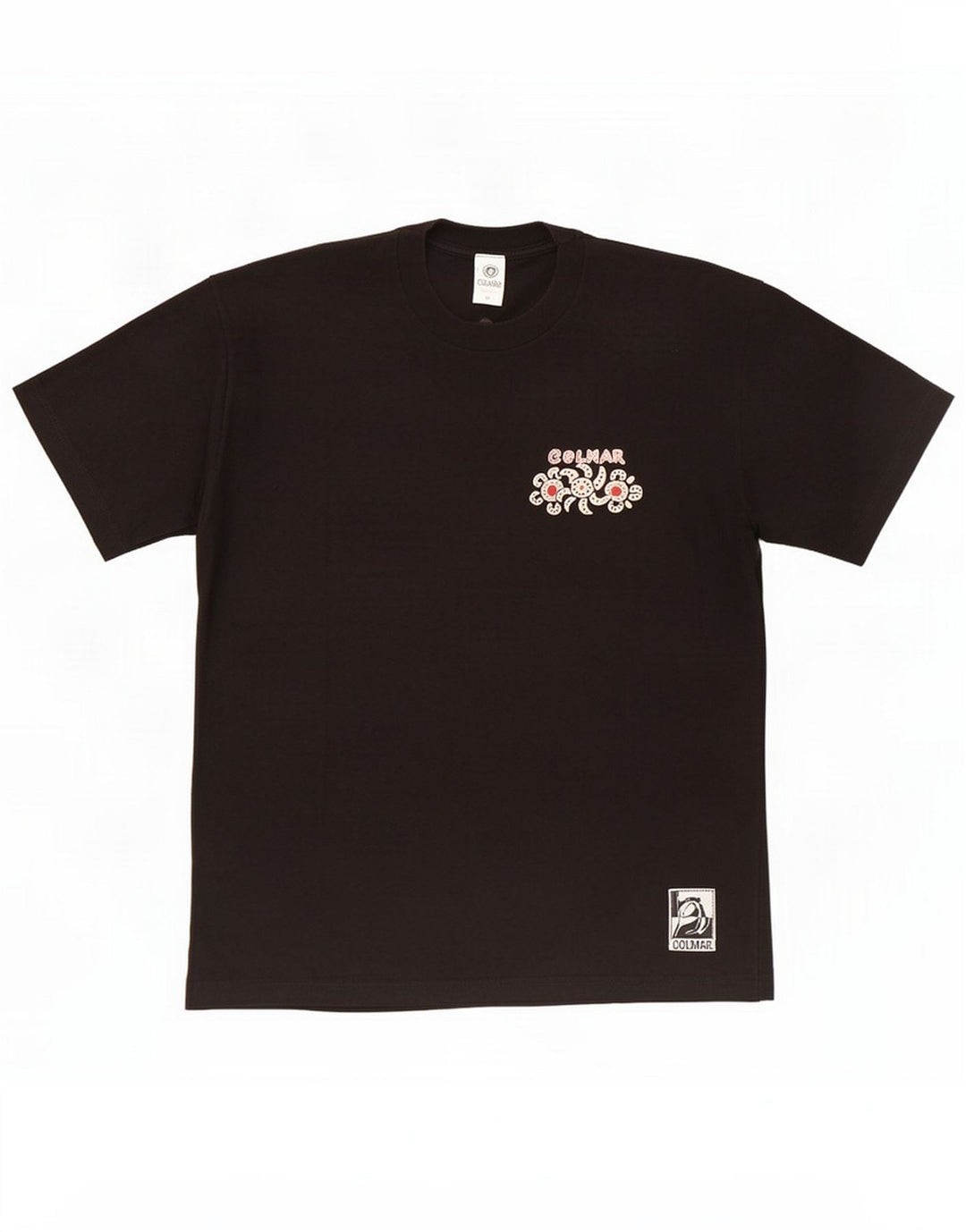 Colmar Camiseta masculina gráfica Top de algodão preto médio