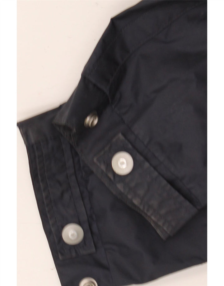 Jaqueta de chuva masculina Armani Jeans UK 40 grande azul marinho poliamida