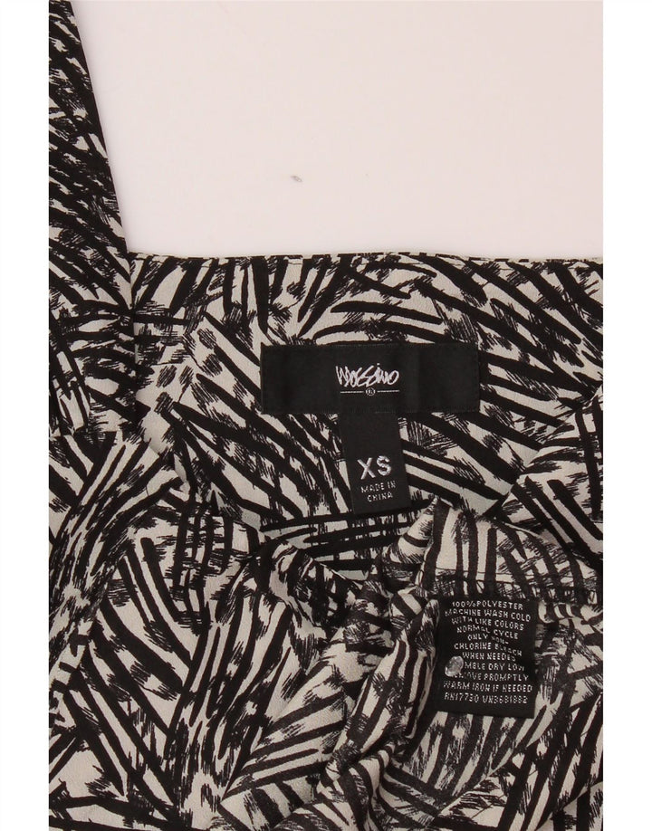 Blusa feminina MOSSIMO com estampa abstrata sem mangas UK 6 XS preta
