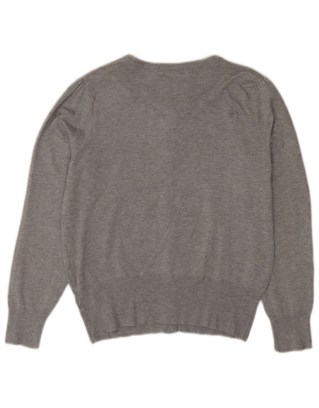 Suéter cardigã feminino Marks & Spencer Reino Unido 12 Viscose cinza médio