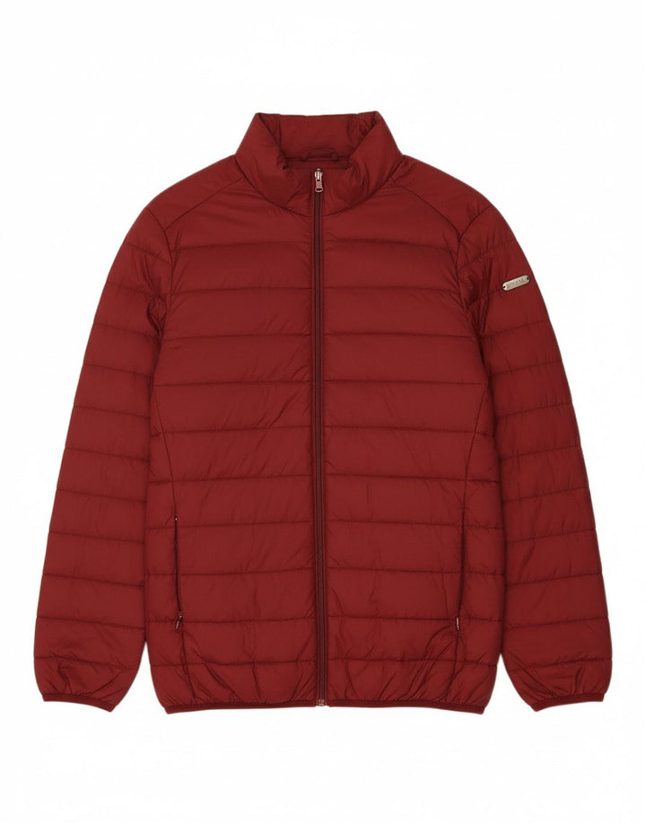 Jaqueta acolchoada masculina TRUSSARDI UK 44 2XL nylon vermelho