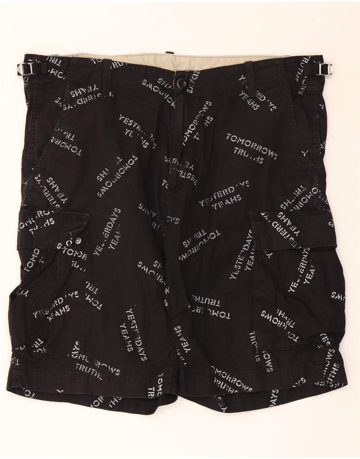 Shorts cargo masculino gráfico CARHARTT W34 grande algodão preto