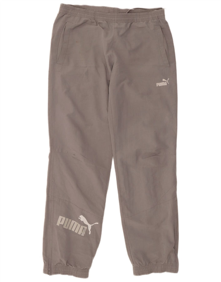 Calça de treino masculina PUMA joggers pequeno poliéster cinza