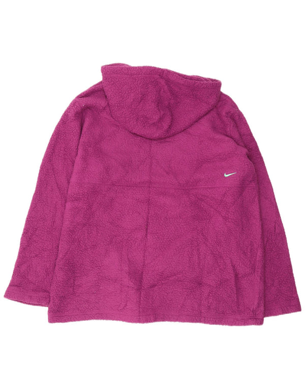 Jumper de lã com capuz feminino NIKE Therma-Fit UK 18 XL roxo poliéster