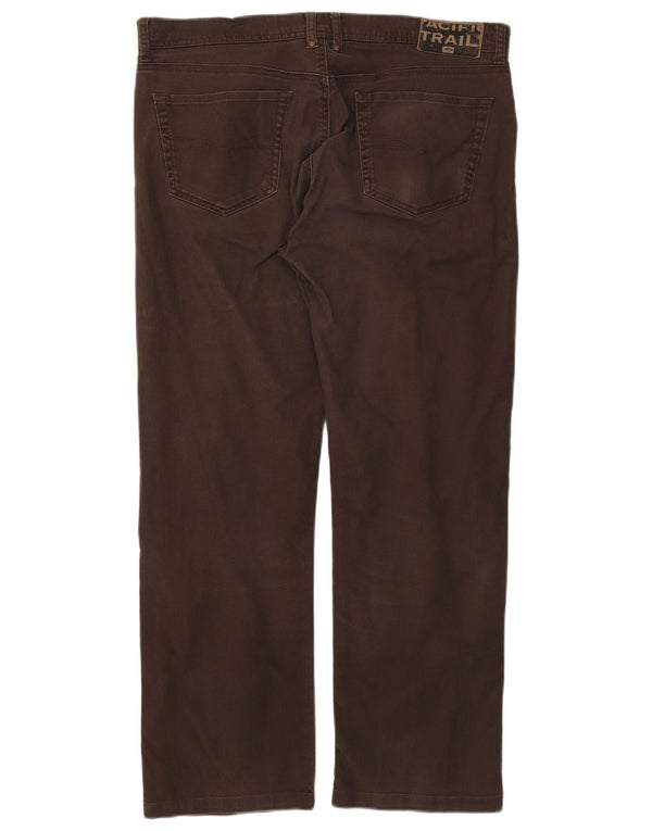 Calça casual reta masculina Pacific Trail W38 L29 algodão cinza