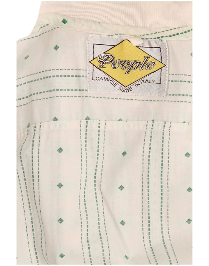 Camisa pulôver masculina de manga curta People grande listrada branca