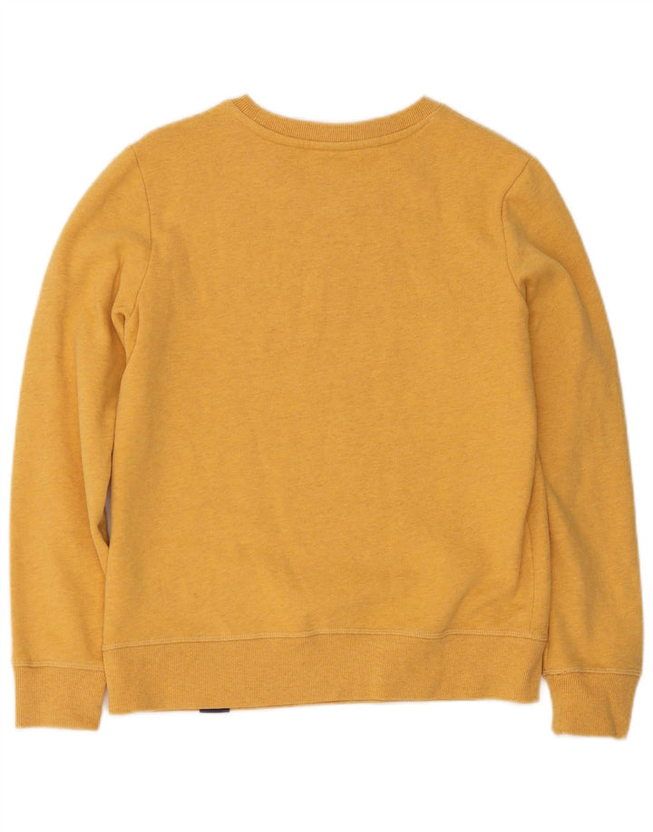 Superdry Womens Oversized Sweatshirt Jumper UK 8 Pequeno Algodão Amarelo