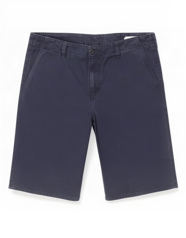Carhartt Mens Chino Shorts Médio W33 Azul Marinho Algodão