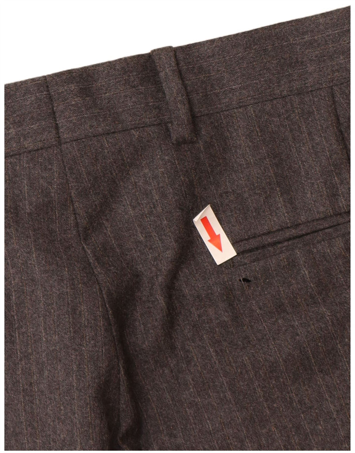 Valentino Masculino 3 Botões 2 Peças Terno IT 48 Médio W32 L29 Riscas Cinza