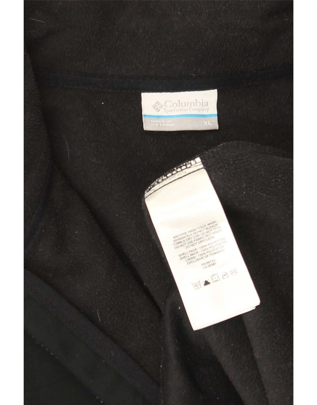Columbia Mens Tracksuit Top Jacket XL Poliéster Preto
