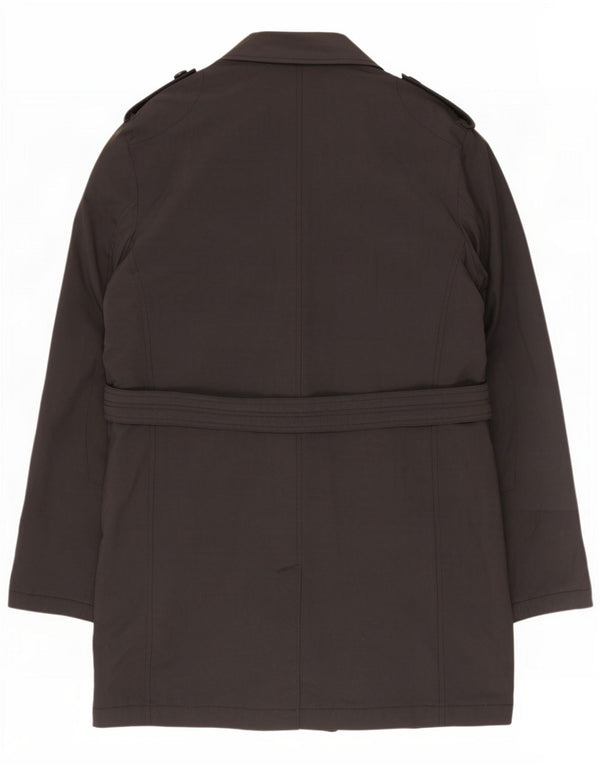 Gas Womens Trench Coat UK 14 Medium Black Classic