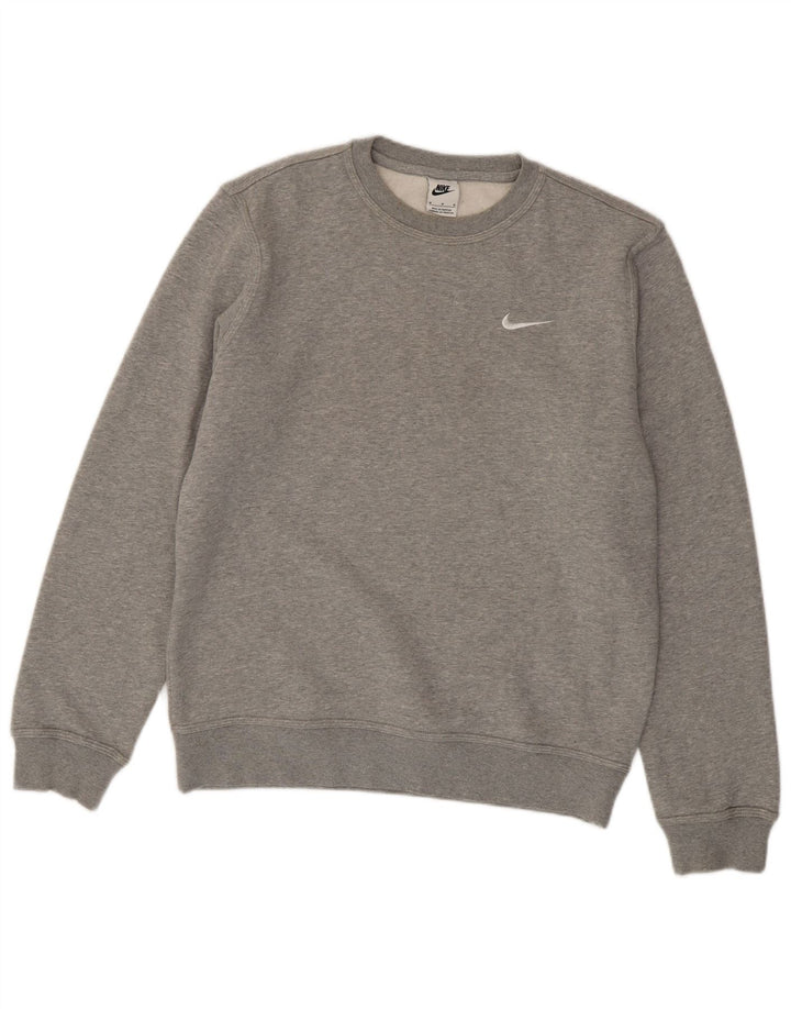Moletom masculino Nike Jumper cinza médio algodão manchado