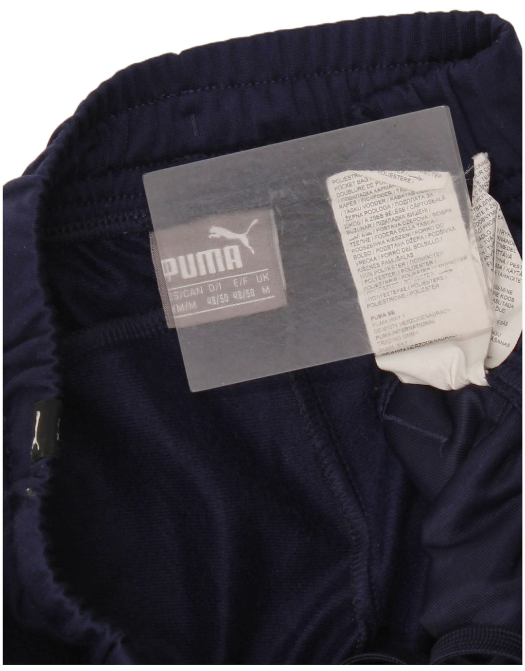 Calça de treino masculina Puma Joggers médio azul marinho poliéster