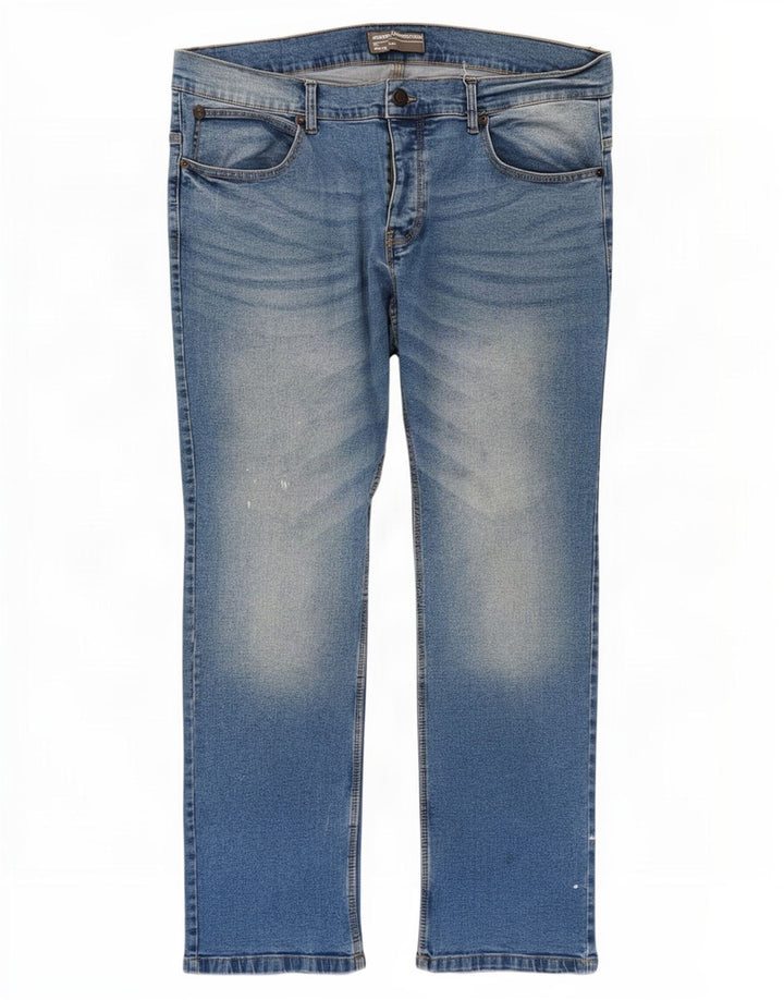 French Connection Masculino Slim Jeans W38 L32 Azul Algodão