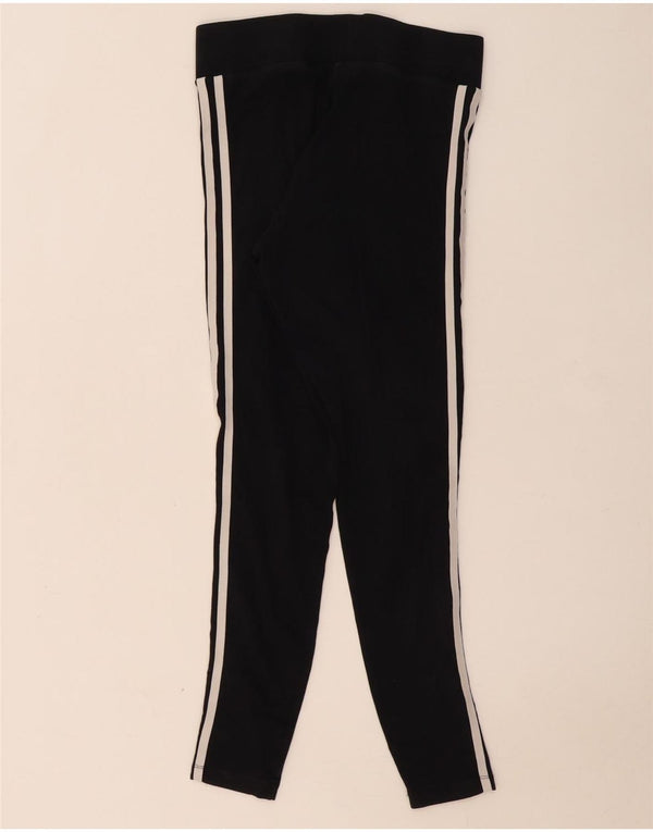 Leggings Adidas Femininas UK 10 Pequenas Algodão Preto