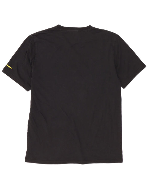 Camiseta gráfica masculina CONVERSE Top médio de algodão floral preto