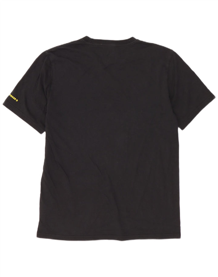 Camiseta gráfica masculina CONVERSE Top médio de algodão floral preto