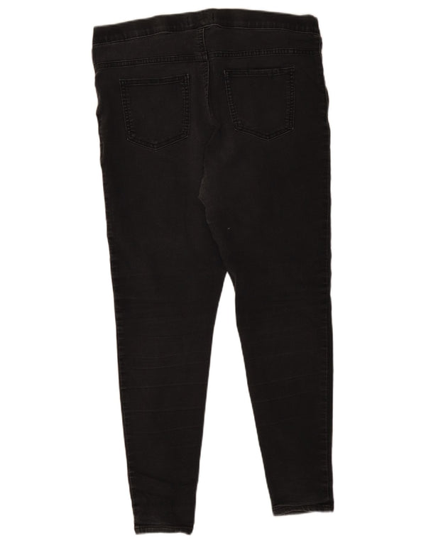 Calça jeans feminina Marks & Spencer UK 16 grande W36 L27 algodão preto