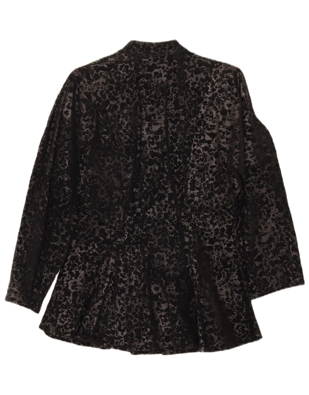 Jaqueta feminina vintage manga 3/4 IT 44 médio preto estampa animal