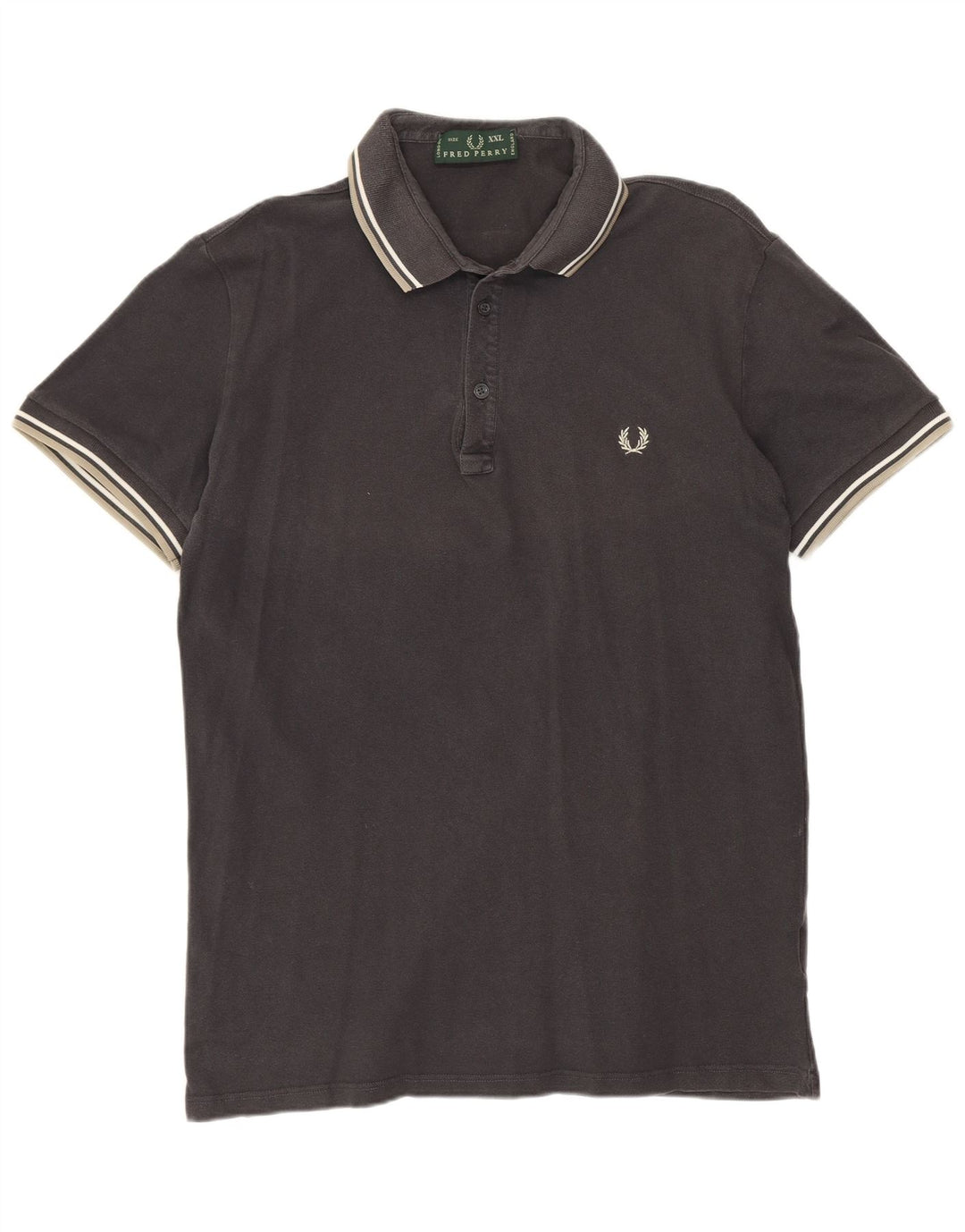Camisa pólo masculina FRED PERRY 2XL algodão cinza