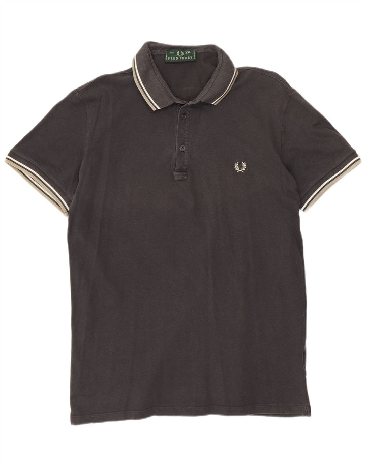 Camisa pólo masculina FRED PERRY 2XL algodão cinza