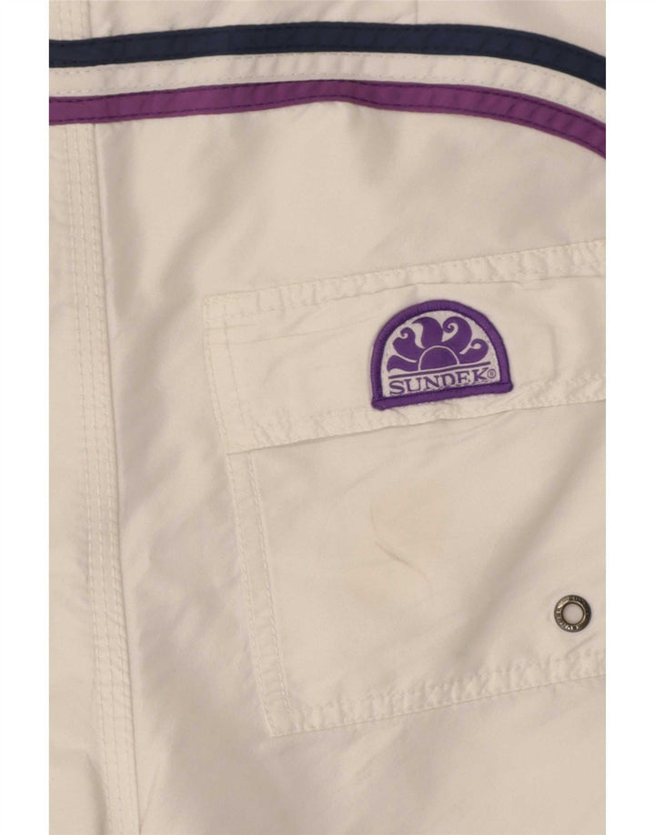 Shorts de natação masculino Sundek grande poliéster branco