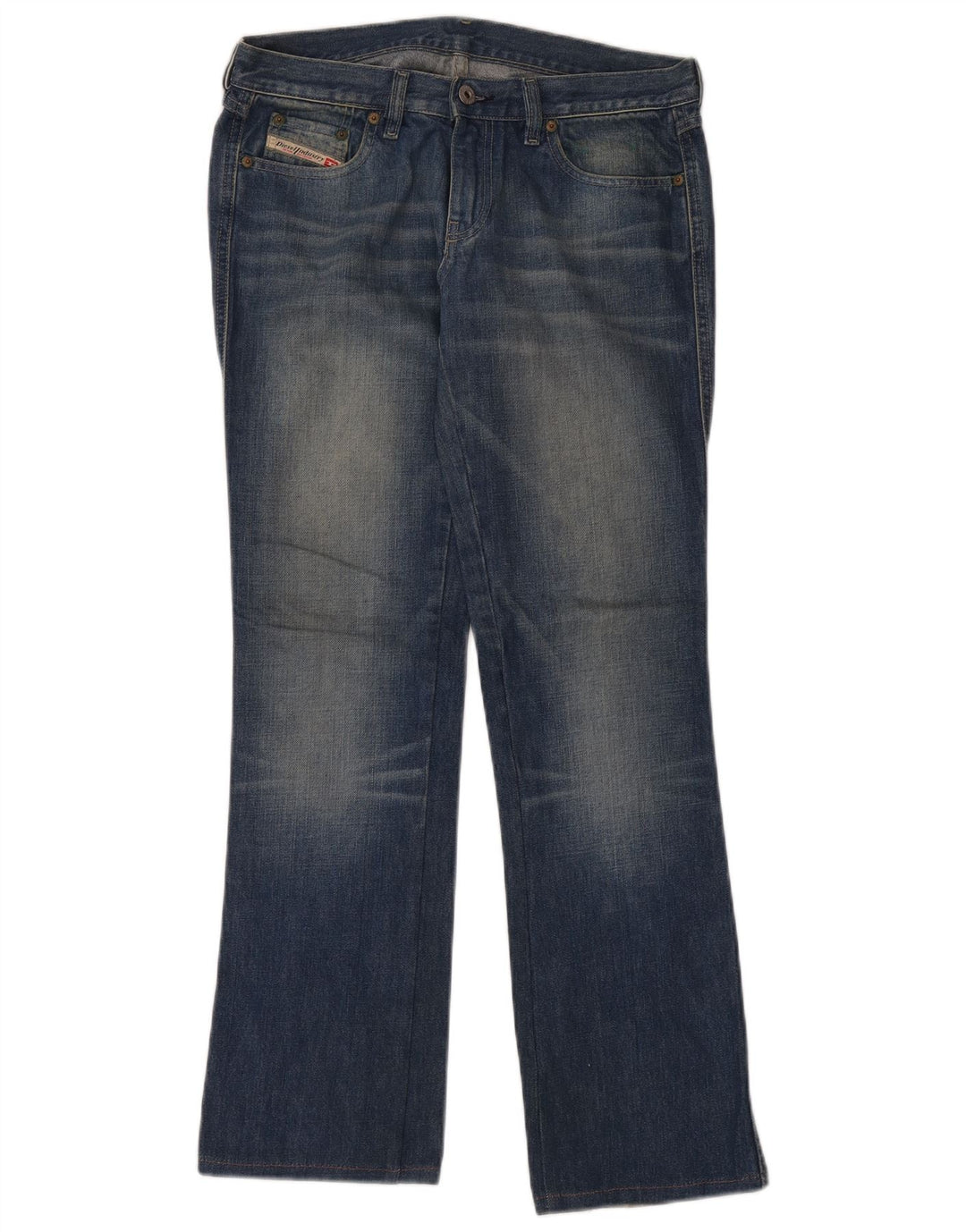 Diesel feminino bootcut jeans W32 L32 azul algodão