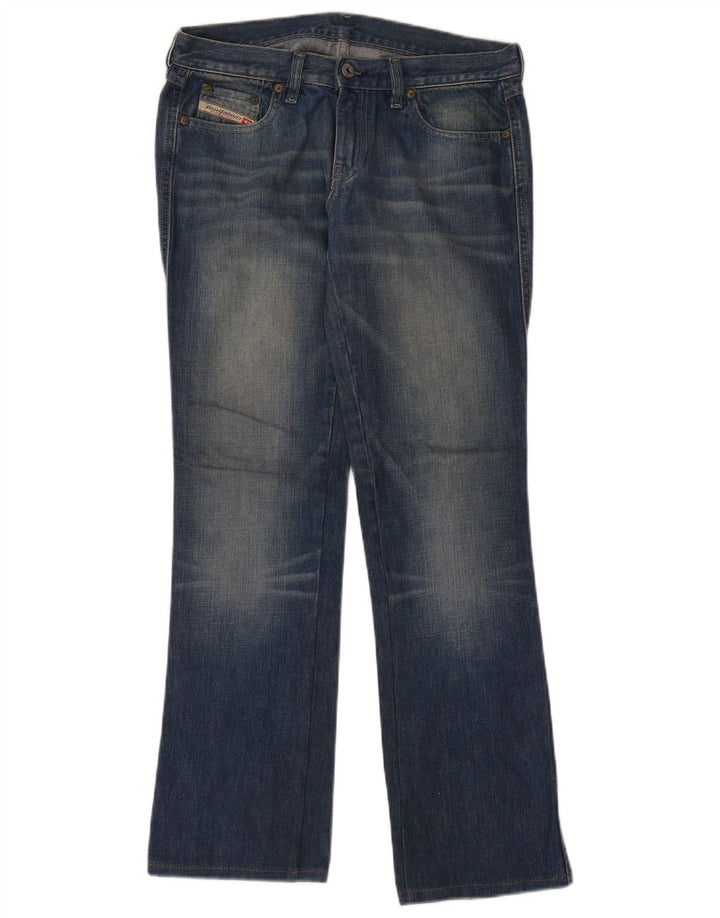 Diesel feminino bootcut jeans W32 L32 azul algodão