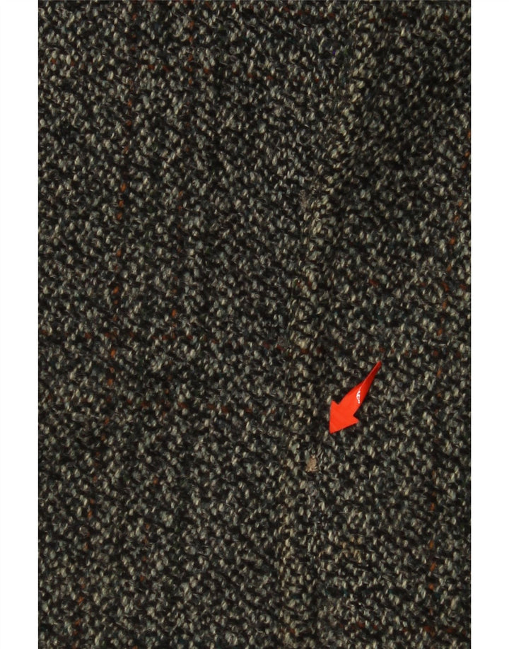 Sobretudo masculino IDEAL UK 40 grande cinza xadrez lã nova