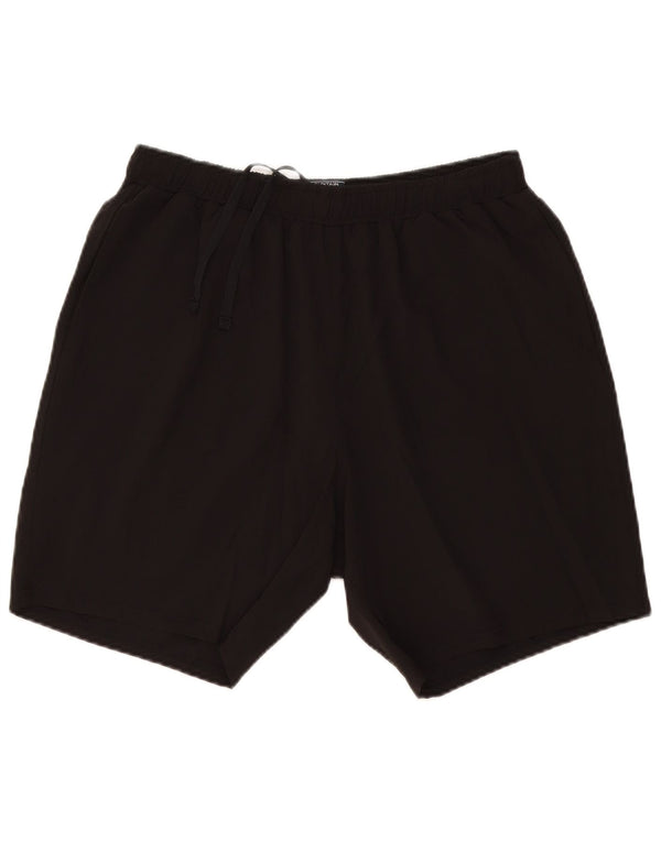 Shorts esportivos femininos do armazém da montanha poliéster preto grande Reino Unido 14