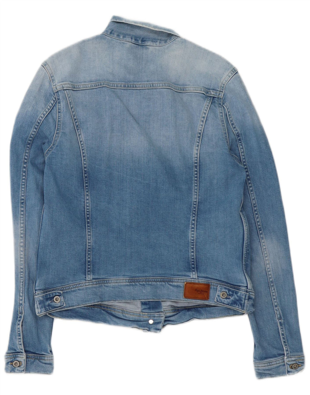 Jaqueta jeans feminina PEPE Jeans UK 14 grande algodão azul