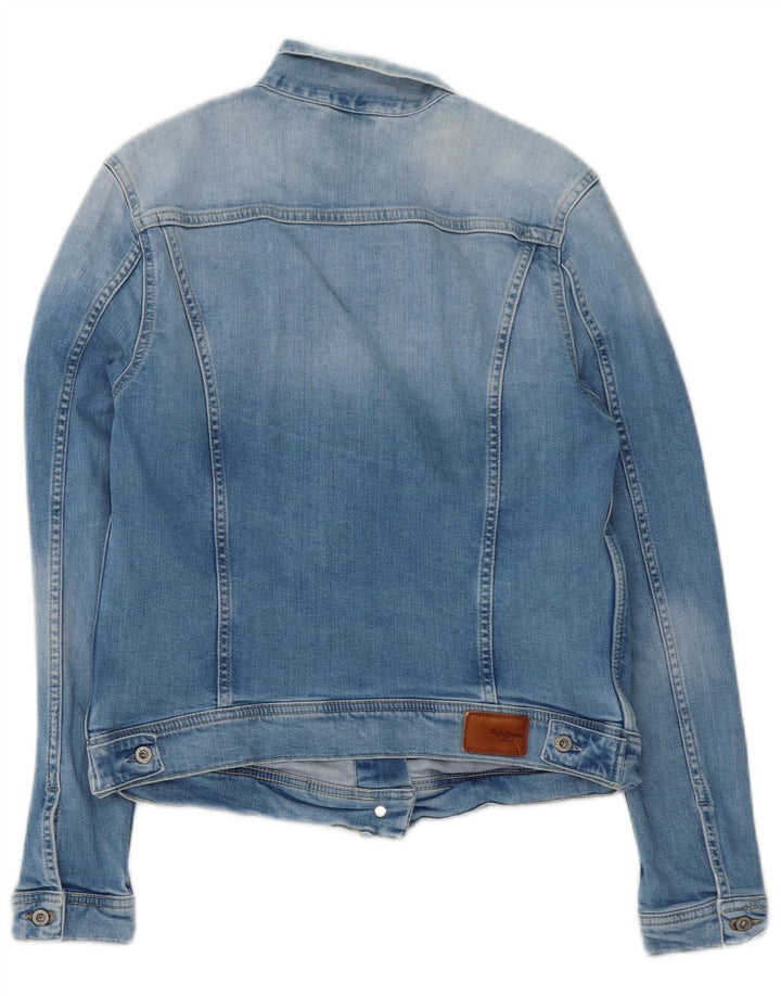 Jaqueta jeans feminina PEPE Jeans UK 14 grande algodão azul