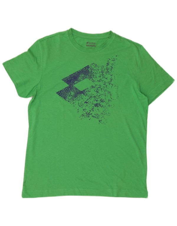 Lotto Mens Graphic T-Shirt Top Medium Green