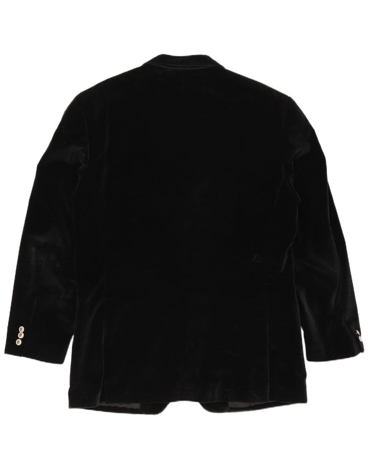 Versace Jaqueta blazer masculina de veludo com 4 botões IT 52 XL algodão preto