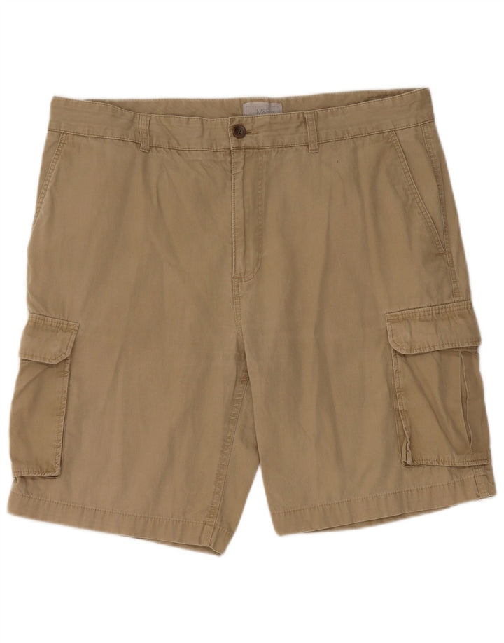 Shorts cargo masculino Marks & Spencer W36 XL algodão bege